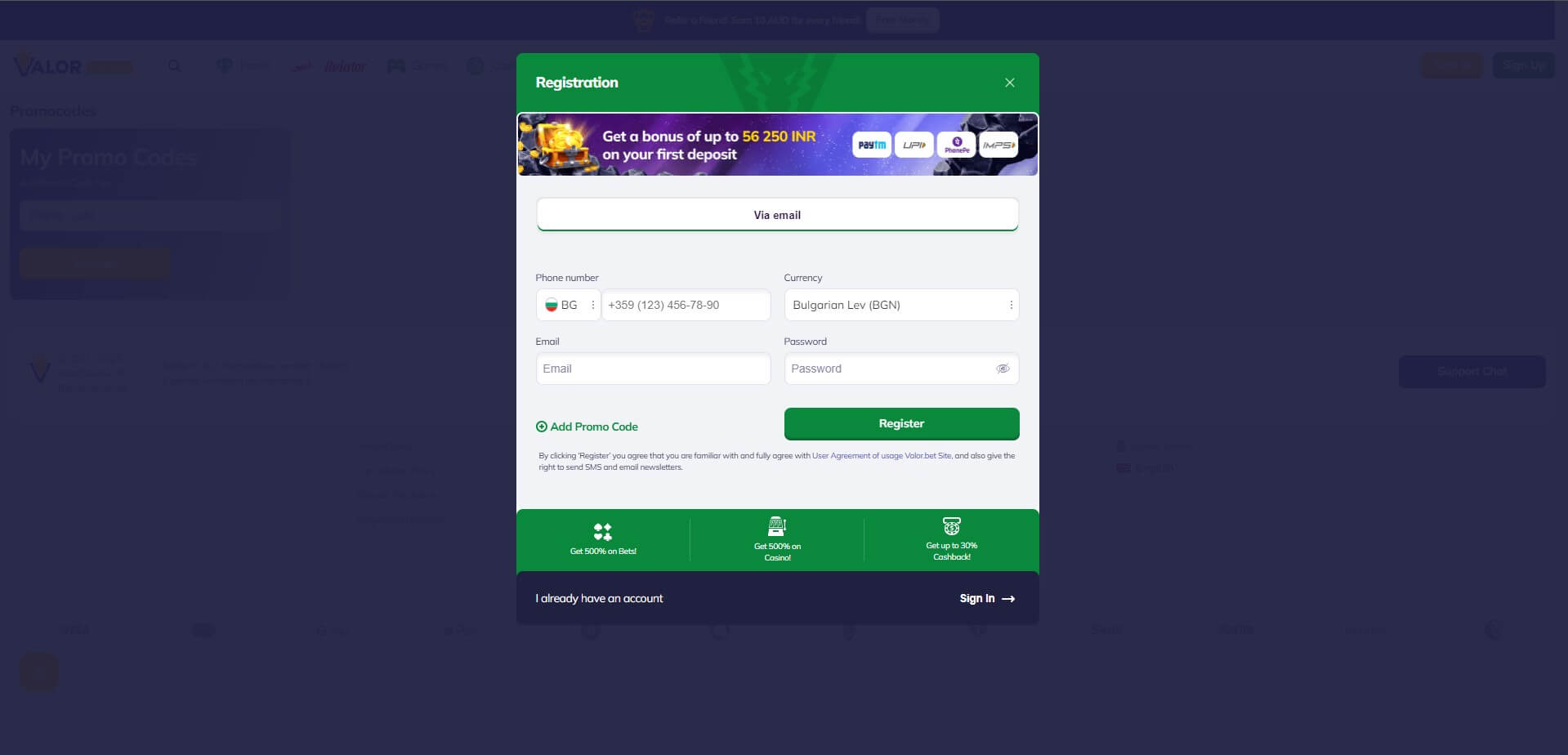 valorbetcasino.in