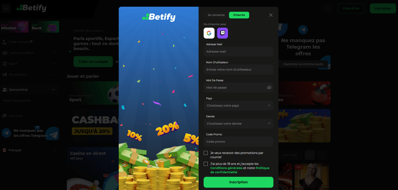 how to withdraw from betify casino
