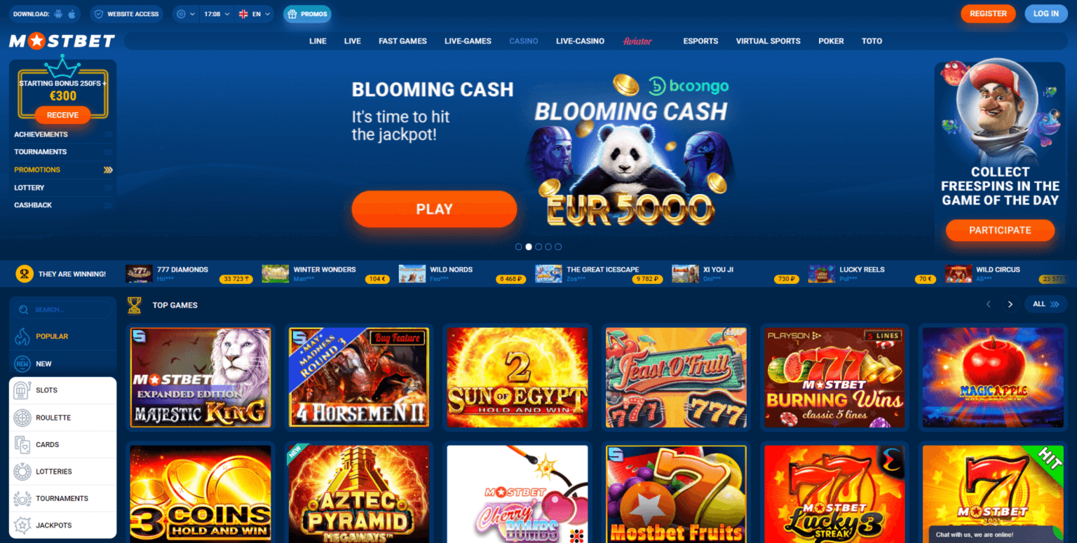 bonus casino mostbet